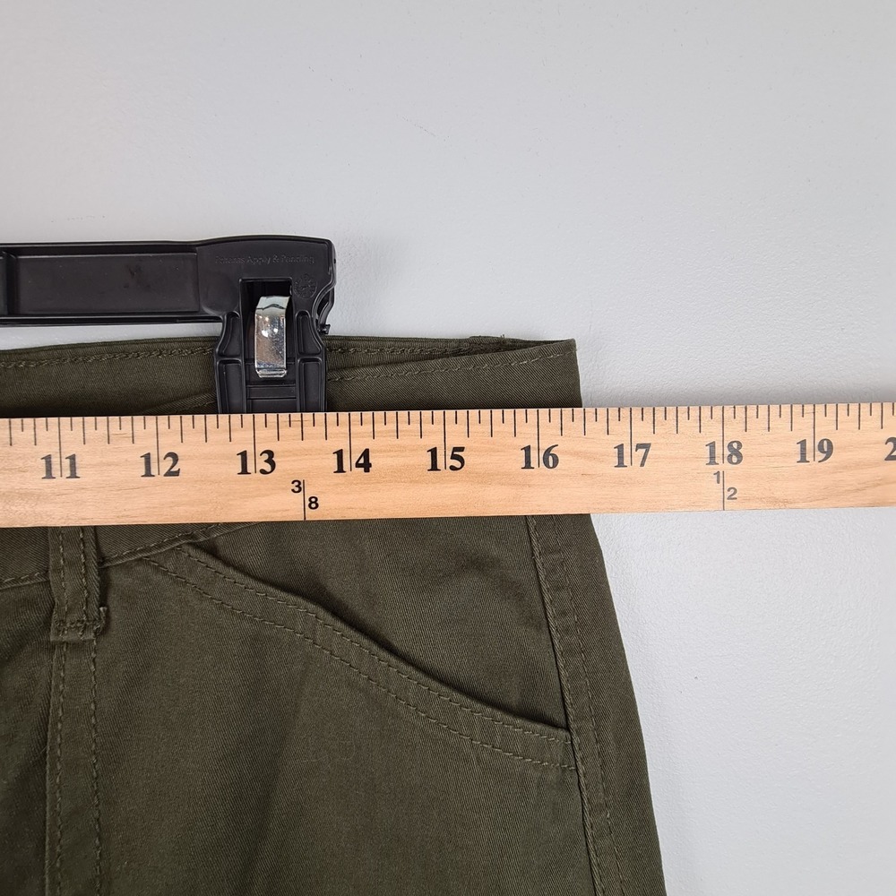 Architect Women's Army Green Wide Leg Cargo Pants Size 12P Petite Lightweight - Picture 2 of 10